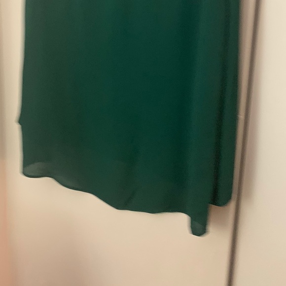 Zara Dark Green V-Neck Long Sleeve Blouse - Picture 8 of 9